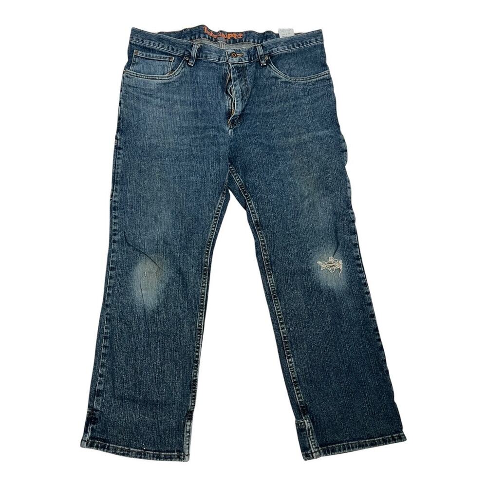 Timberland Pro Straight Mens Jeans 40x30 Distressed Grunge Utility Gorpcore